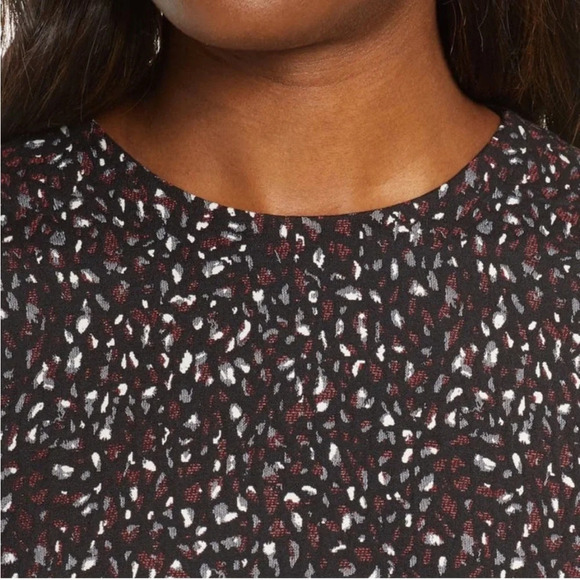 BLACK HALO DESOTO LONG SLEEVE PRINT SHEATH DRESS IN TIC TAC 18 - Picture 2 of 10